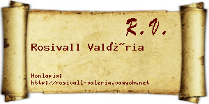 Rosivall Valéria névjegykártya